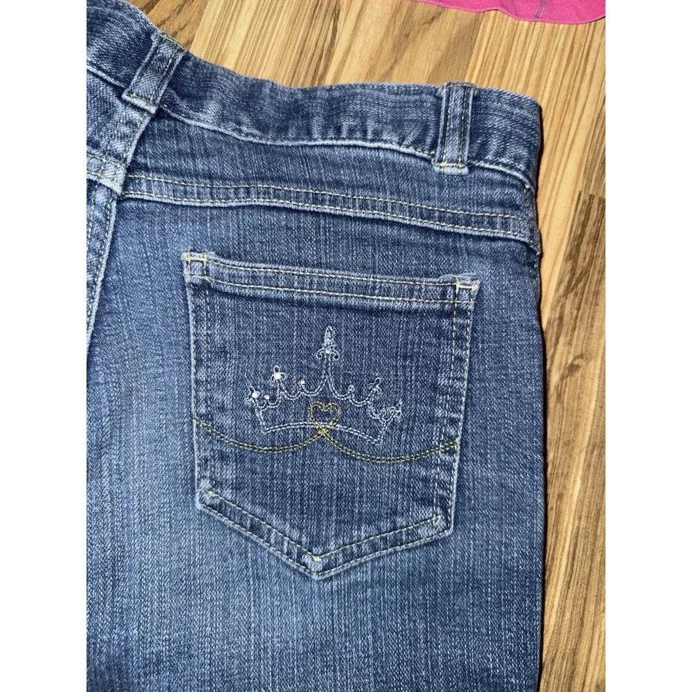 Disney Store Vintage Y2K Sleeping Beauty‎ Outfit Jeans Flare Shirt Girls Sz 12